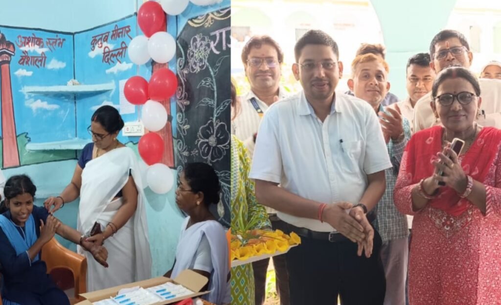 वजीरगंज में एचपीवी वैक्सीनेशन अभियान की शुरुआत, बीडीओ ने किया उद्घाटन